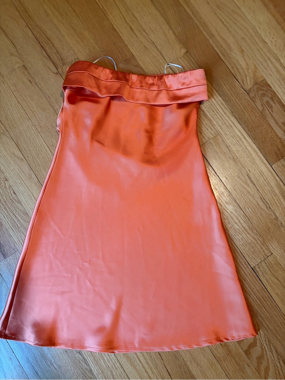 Princess Polly orange strapless dress